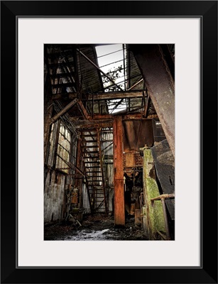 Interior of a derelict industrial building