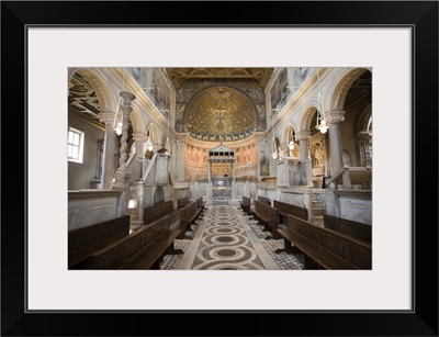 Interior of San Clemente basilica, Rome