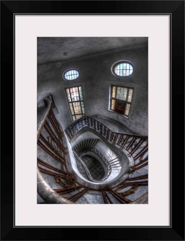 Old barracks near Berlin with stairs