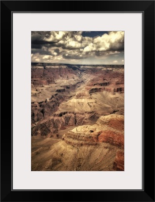 The Grand Canyon in USA with clouds in a blue summer sky