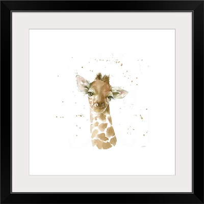 Baby Giraffe White Border