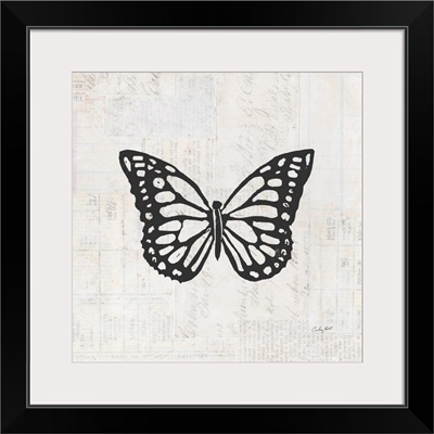 Butterfly Stamp BW