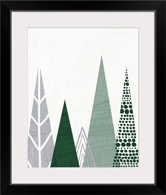 Geometric Forest III Green Gray