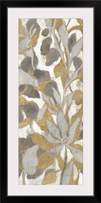 Painted Tropical Screen I Gray Gold Crop