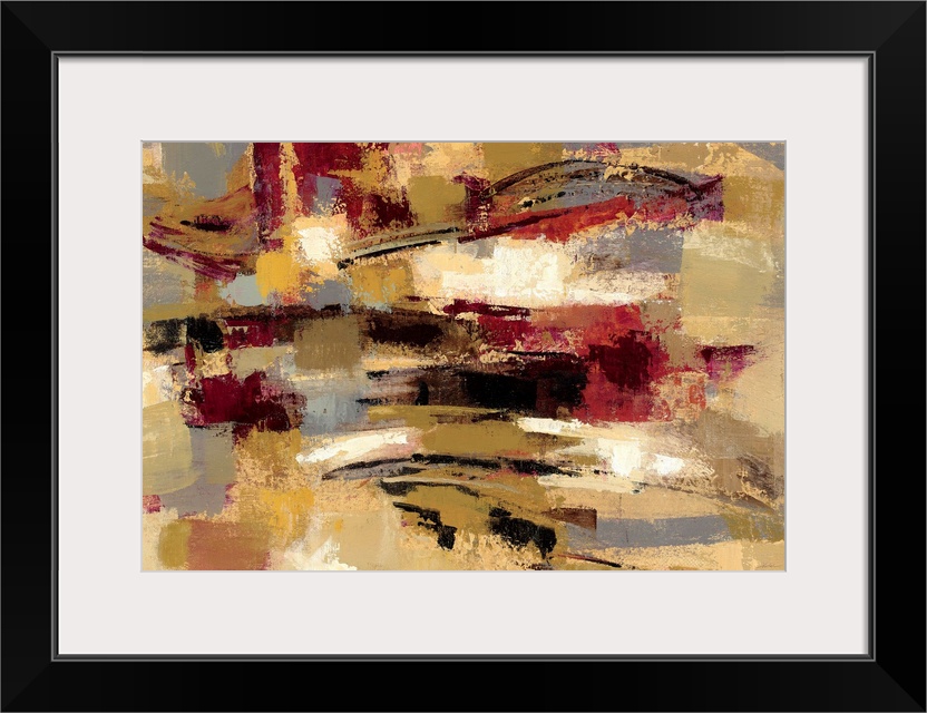 Contemporary abstract painting using earthy colors.