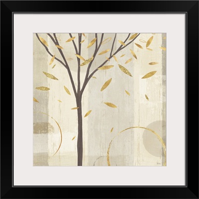 Watercolor Forest Gold IV