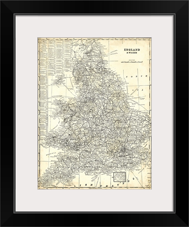 Antique Map of England