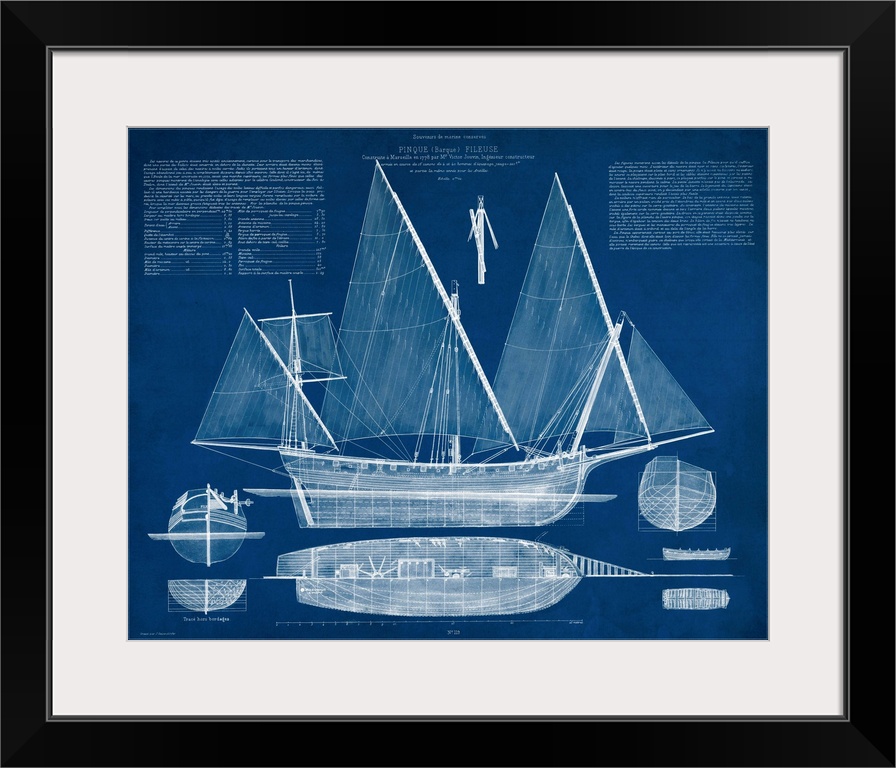 Antique Ship Blueprint III