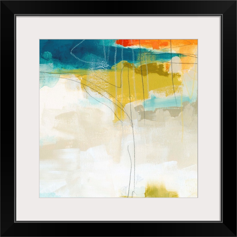 Contemporary abstract artwork using light colors.