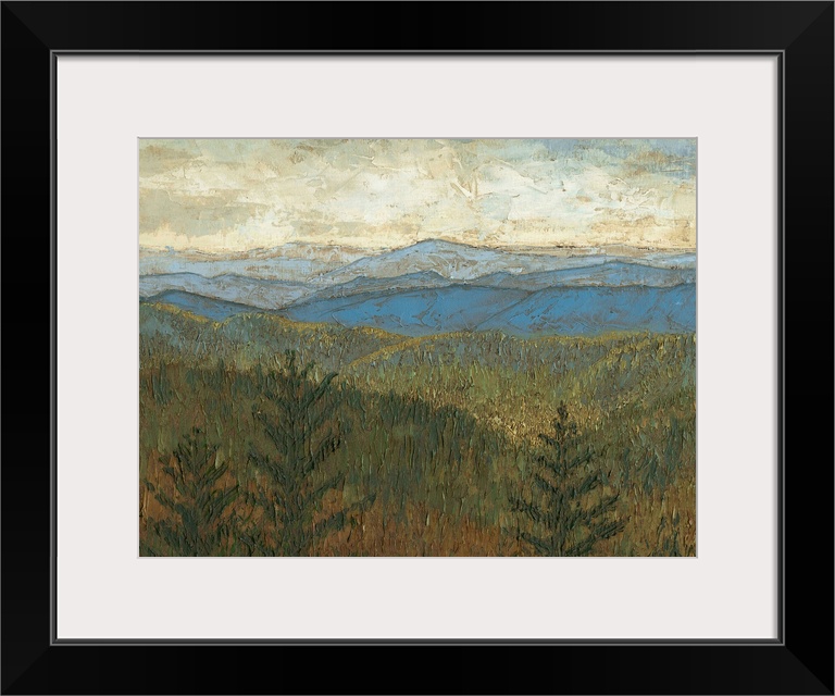 Contemporary landscape painting of the Blue Ridge mountains.