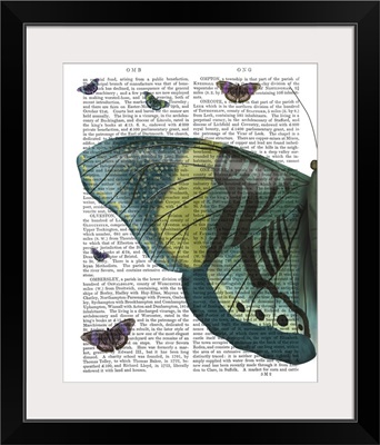 Butterfly in Turquoise and Yellow a