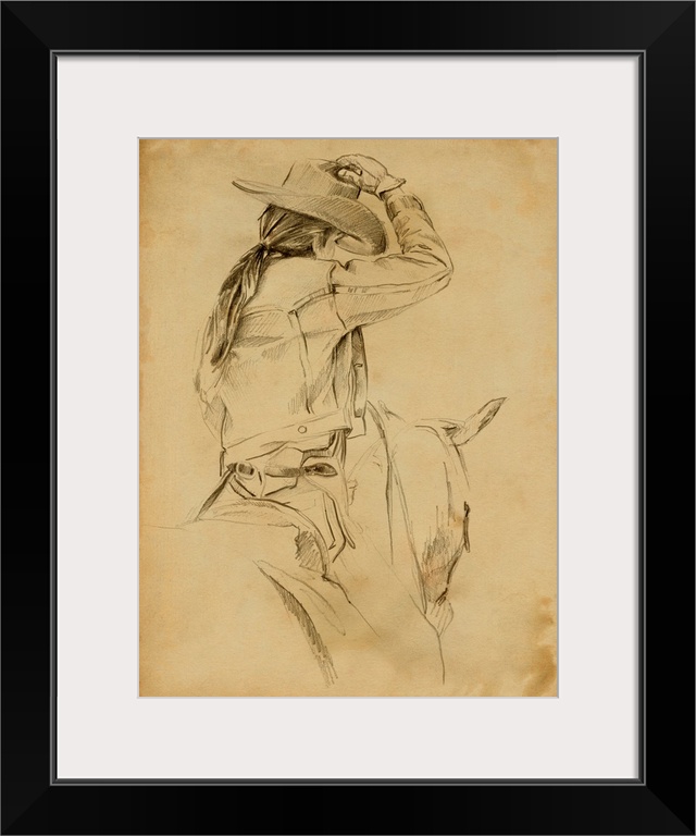 Cowgirl On Horseback II