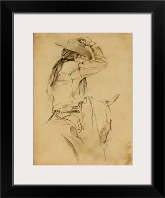 Cowgirl On Horseback II
