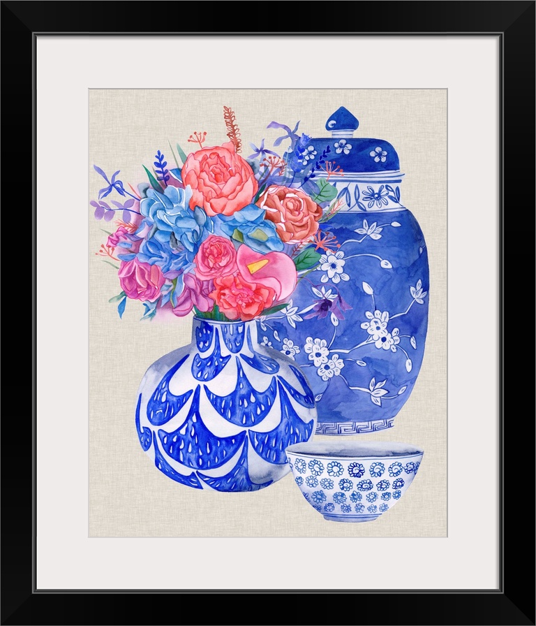 Delft Blue Vases I