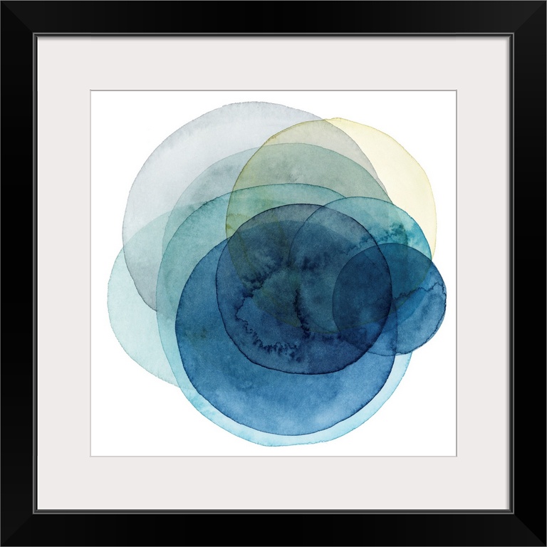 Inspired by the cosmos, these spinning watercolor circles resemble the orbit a planet takes in shades of blue, green and y...