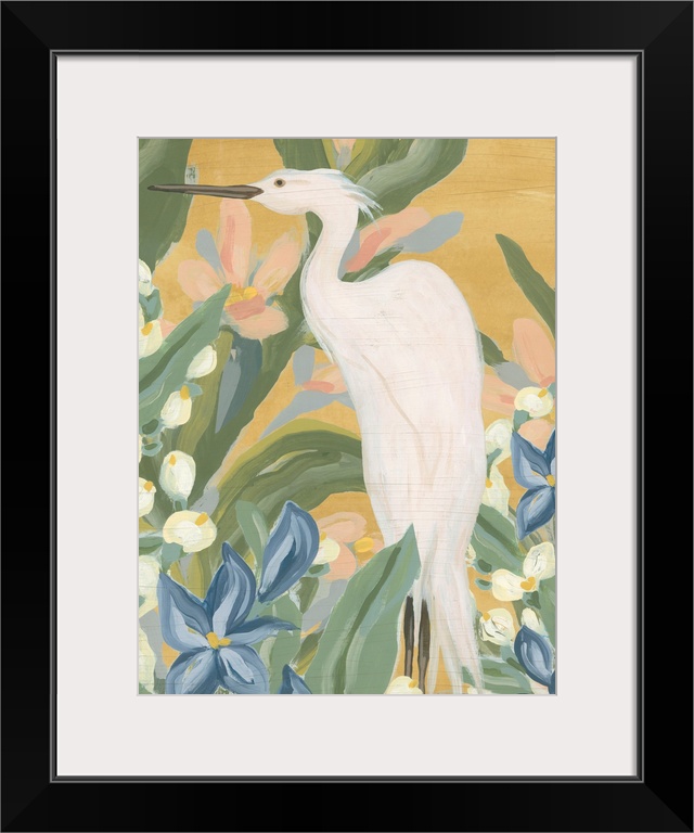 Floral Egret I
