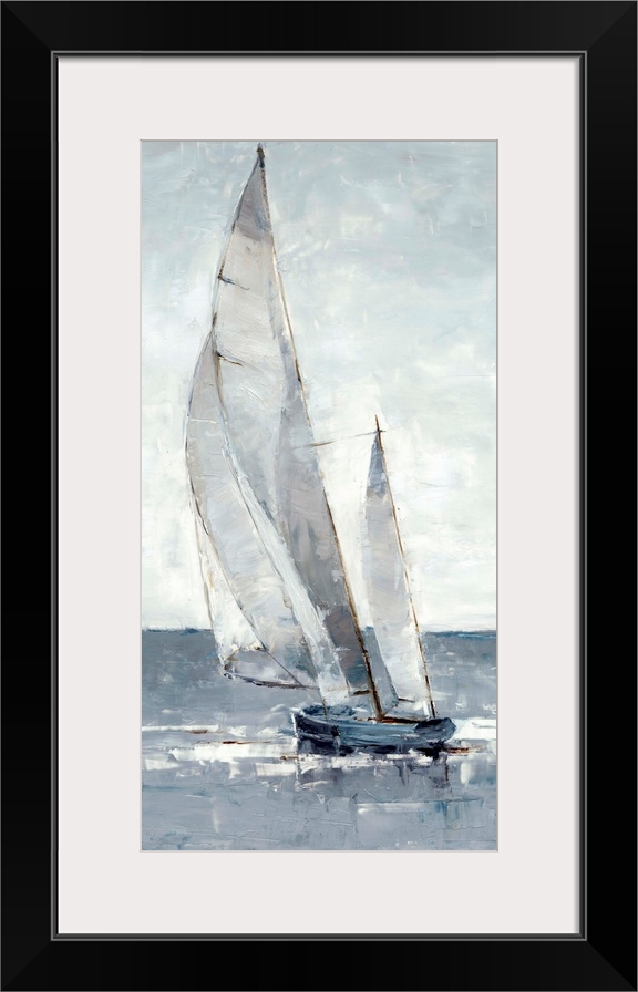 Sailboats possess a timeless elegance, and this beautiful portrait will add a touch of nautical sophistication to any room...