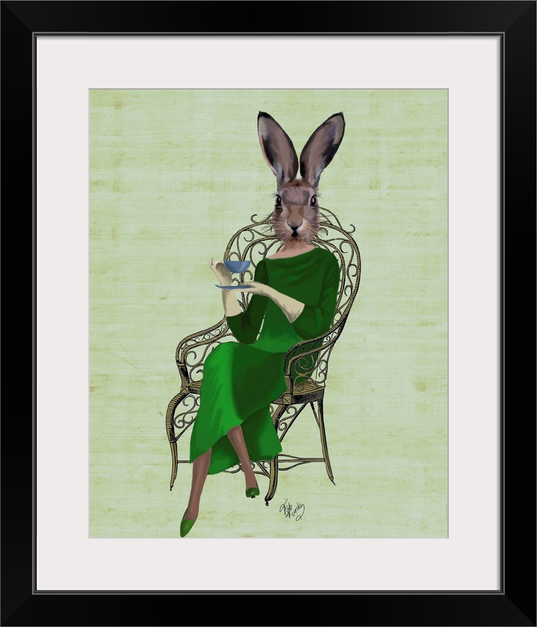 Lady Bella Rabbit Taking Tea