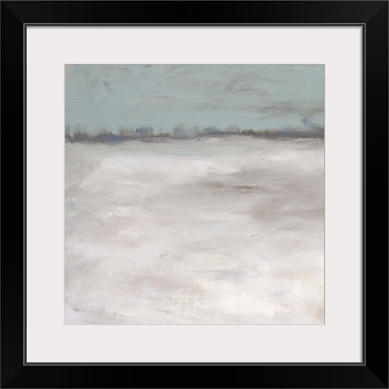 Contemporary abstract painting using pale and muted tones.