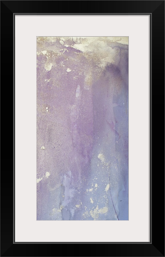 Contemporary abstract artwork in purple and blue shades.
