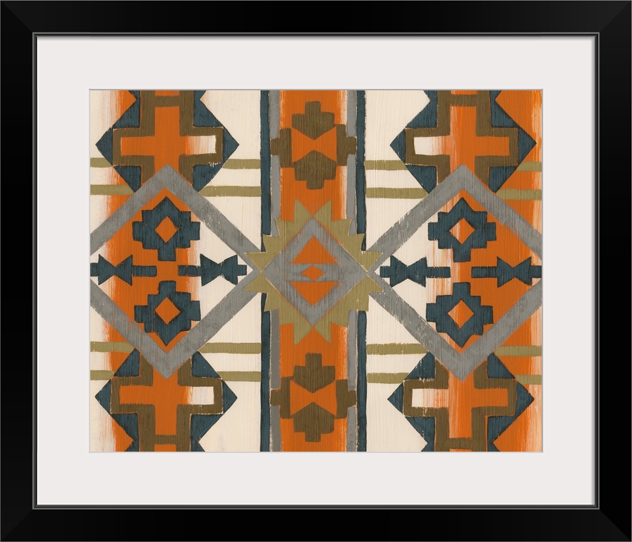 Contemporary pattern artwork using southwestern designs.