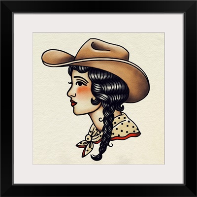 Traditional Tattoo Cowgirl II