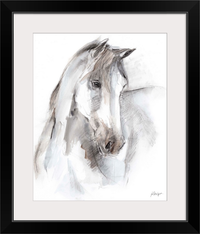 Watercolor Equine Study I