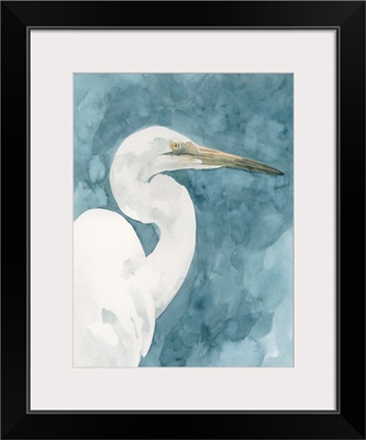 Watercolor Heron Portrait II