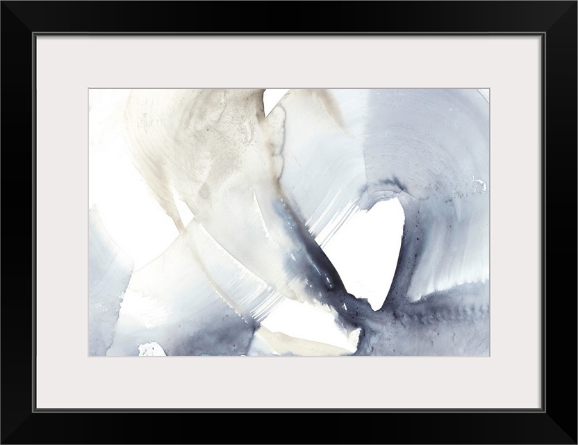 Contemporary watercolor abstract painted to resemble a wave-like shape.