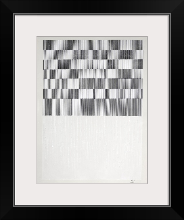 Abstract expression painting in which geometric color and lines invade the space in contrast with different elements: ligh...