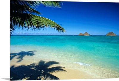 Hawaii, Oahu, Lanikai Beach With Calm Turquoise Water