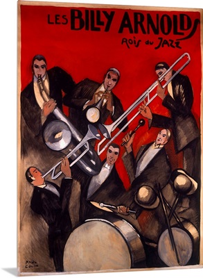 Billy Arnold Jazz Band, Vintage Poster, by Paul Colin