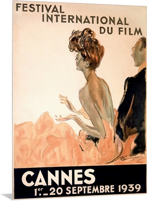 Festival International du Film, Cannes, Vintage Poster, by Jean Gabriel Domergue