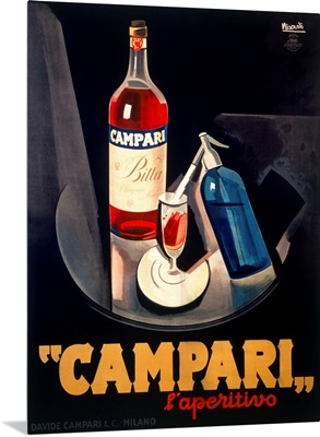 Italian Campari Aperitif Liquer Vintage Advertising Poster
