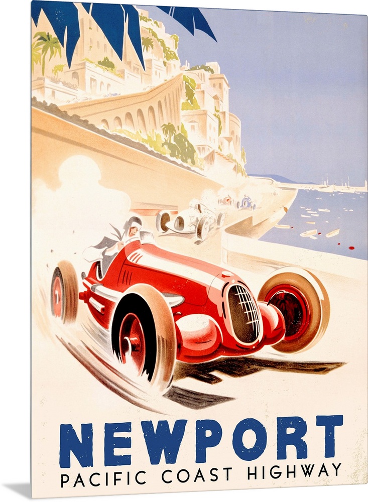 Pacific Coast Highway Vintage Advertising Poster