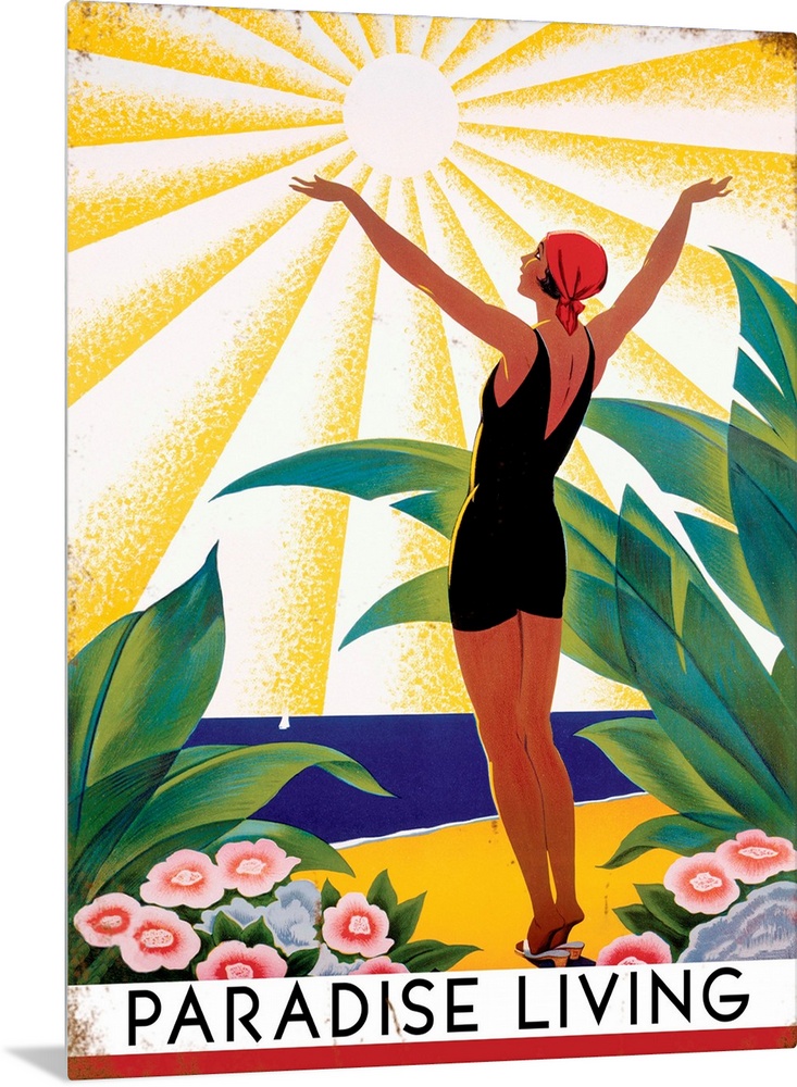 Paradise Living Vintage Advertising Poster