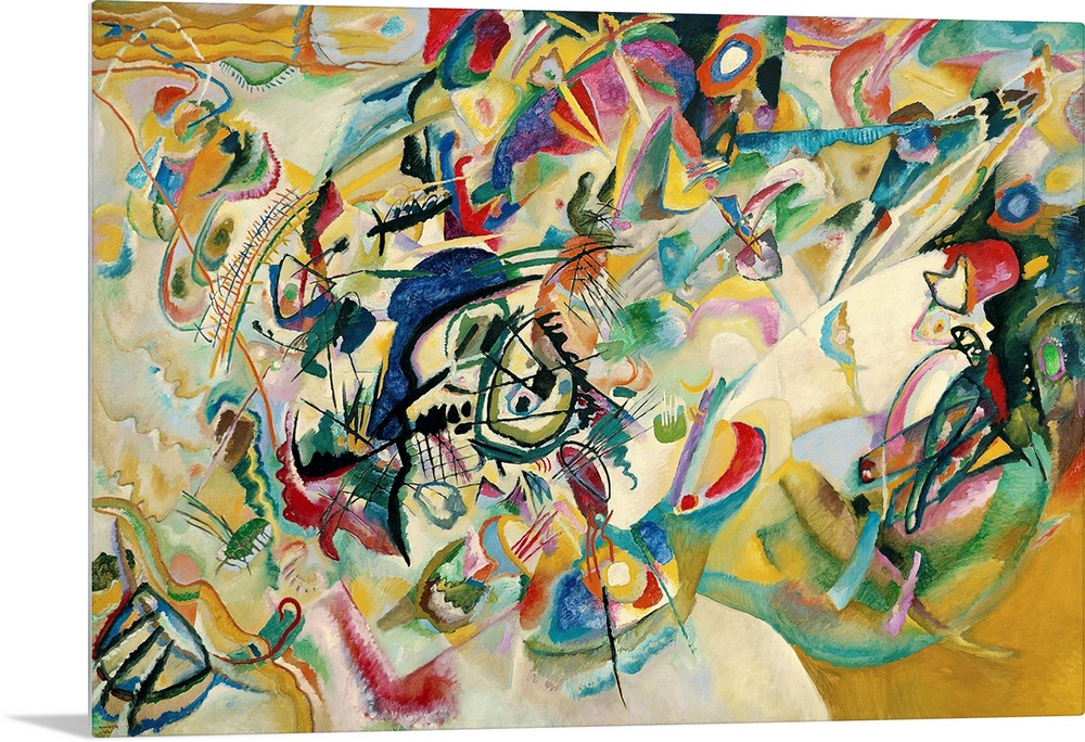 Composition No. 7, 1913 (originally oil on canvas) by Kandinsky, Wassily (1866-1944)