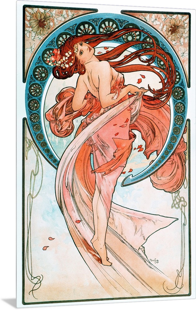 La danse Lithographs series by Alphonse Mucha (1860-1939), 1898.