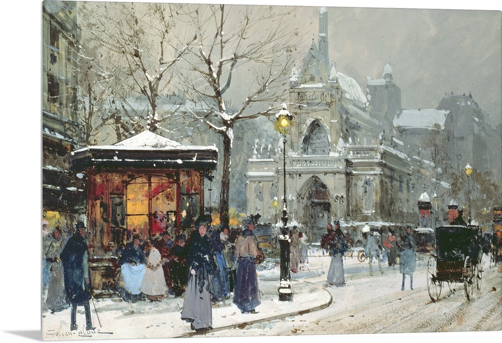 Snow Scene in Paris