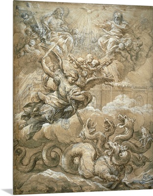 The Holy Trinity with Saint Michael Conquering the Dragon, 1666
