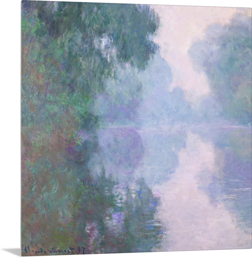 The Seine at Giverny, Morning Mists, 1897 (originally oil on canvas) by Monet, Claude (1840-1926)