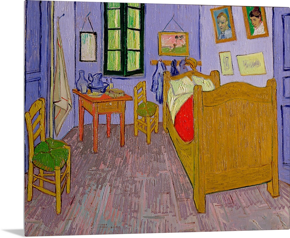 XIR16611 Van Gogh's Bedroom at Arles, 1889 (oil on canvas)  by Gogh, Vincent van (1853-90); 57.5x74 cm; Musee d'Orsay, Par...