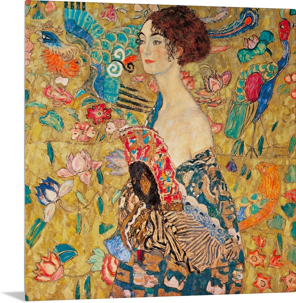 Donna con ventaglio (Woman with Fan) by Gustav Klimt