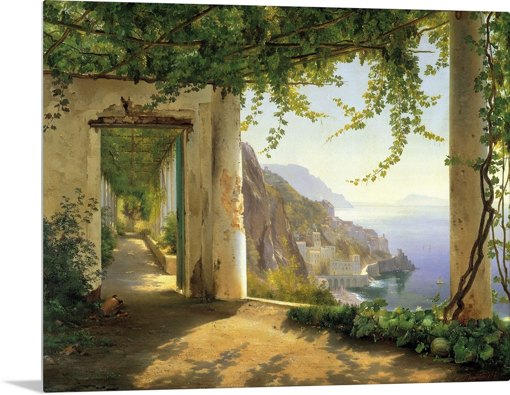 View to the Amalfi Coast  by Carl Frederic Aagaard