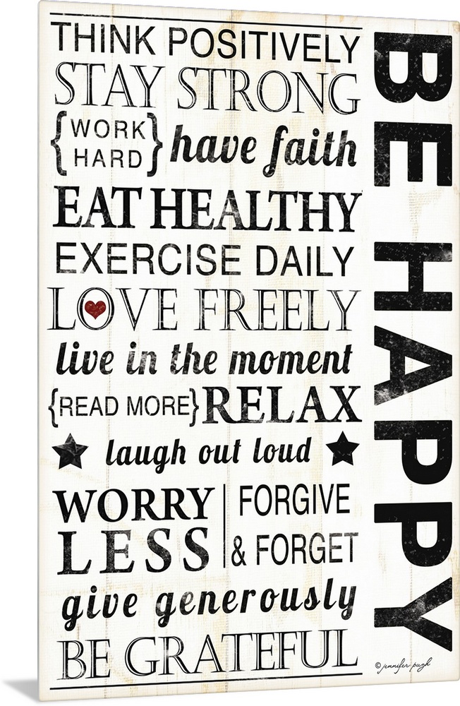 Large inspirational art composed of motivational text filling the entire area that tells somebody...