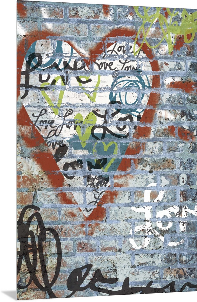 Graffiti-inspired art style adds an edgy on-trend decor to your home or office.