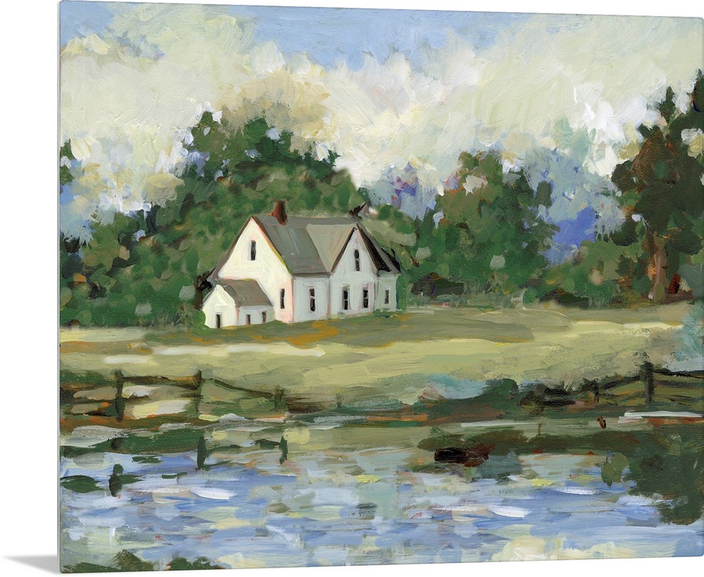 A beautiful pastel country scene that evokes a sophisticated country sensibility.