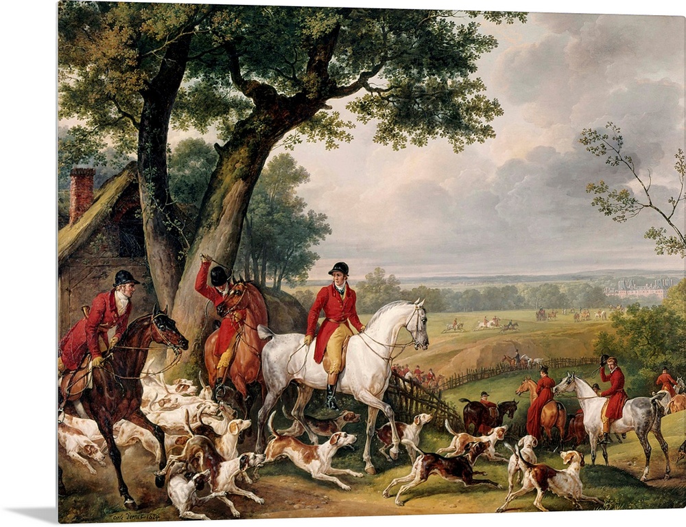 3842, Carle Vernet, French School. Hunting in Fontainebleau Forest. Gien, musee de la Chasse. C3842, Vernet Antoine Dit Ca...