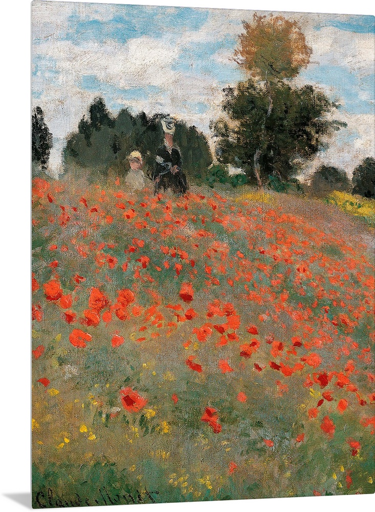 The Poppy Field, by Claude Monet, 1873, 19th Century, oil on canvas, cm 50 x 65 - France, Ile de France, Paris, Muse dOrsa...