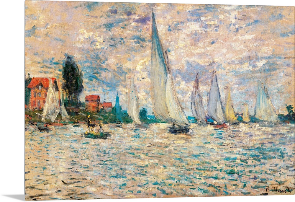 Regattas at Argenteuil, by Claude Monet, 1874 about, 19th Century, oil on canvas, cm 60 x 100 - France, Ile de France, Par...